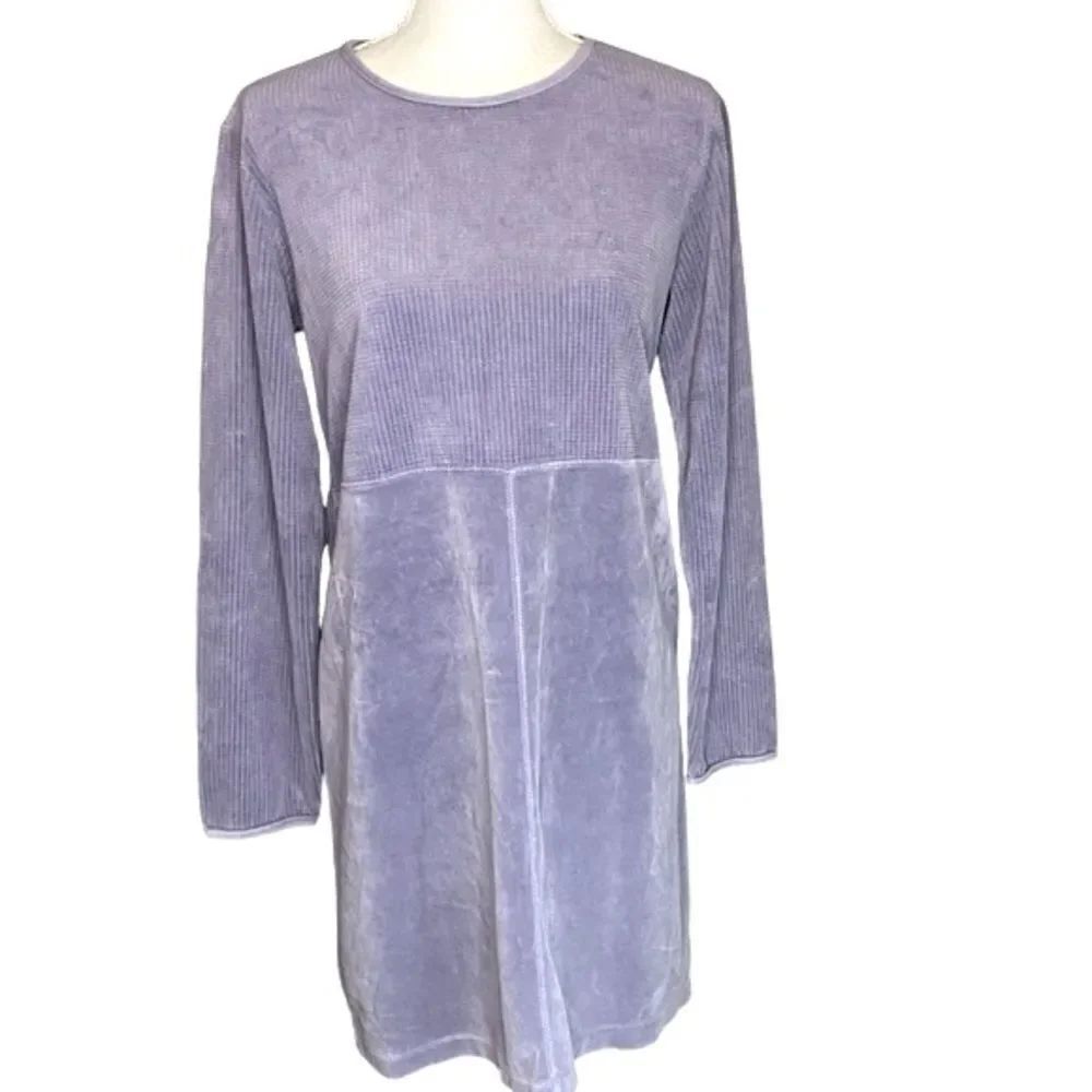 J. Jill Wm’s Sz Sm Lavender Purple Thermal Velvet Shift Tunic Sheath Dress